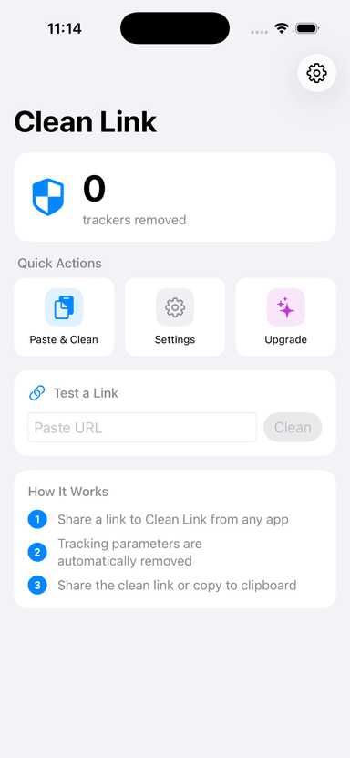 Clean Link screenshot 1