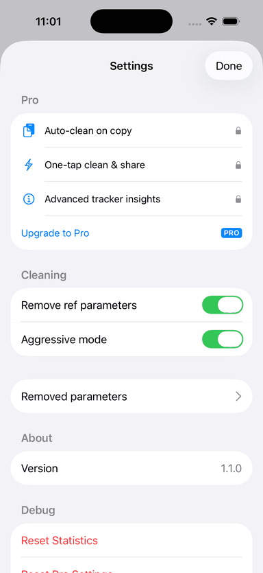 Clean Link screenshot 2