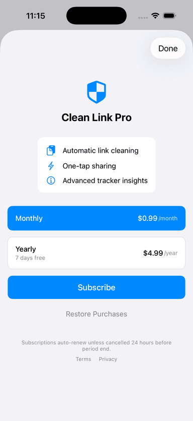 Clean Link screenshot 3