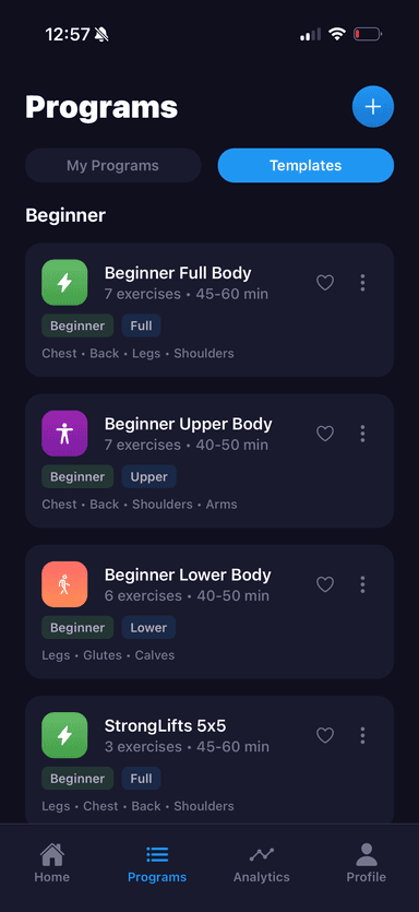 WorkoutBuilderPro screenshot 2